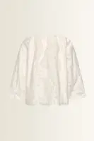 Blouse met bloemreliëf