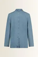 Denim blazer met reverskraag