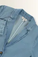 Denim blazer met reverskraag