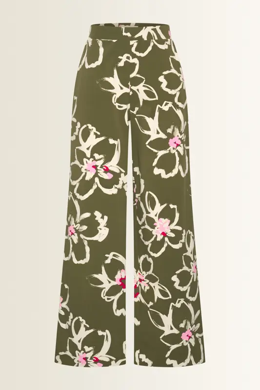 Travel broek bloemendessin