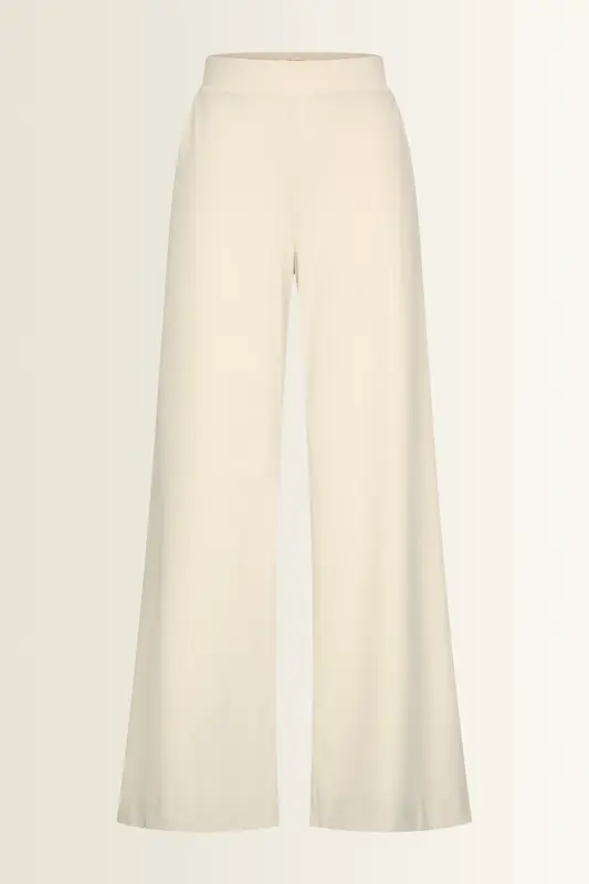 Wide leg broek in travelstof