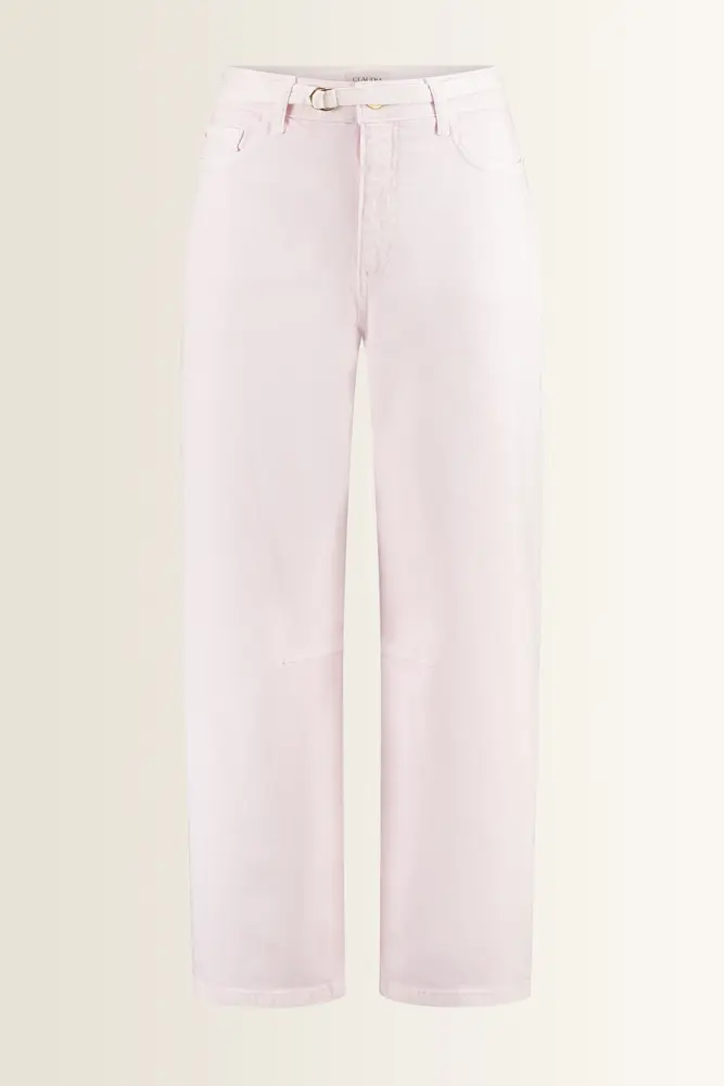 Barrel jeans met D-ring riem