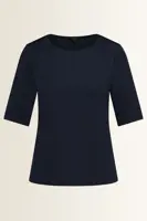 Top in jersey met ronde hals