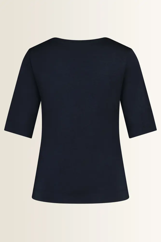 Top in jersey met ronde hals