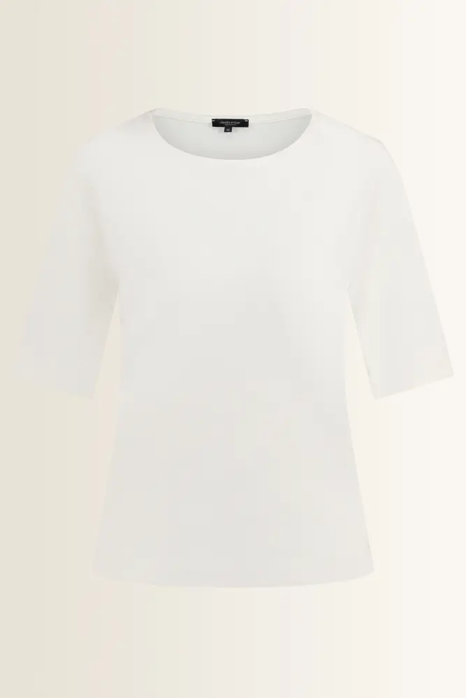 Top in jersey met ronde hals