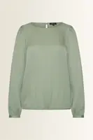 Bloezende satijnen blouse
