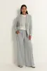 Wide leg pantalon met subtiele lurexweefsel