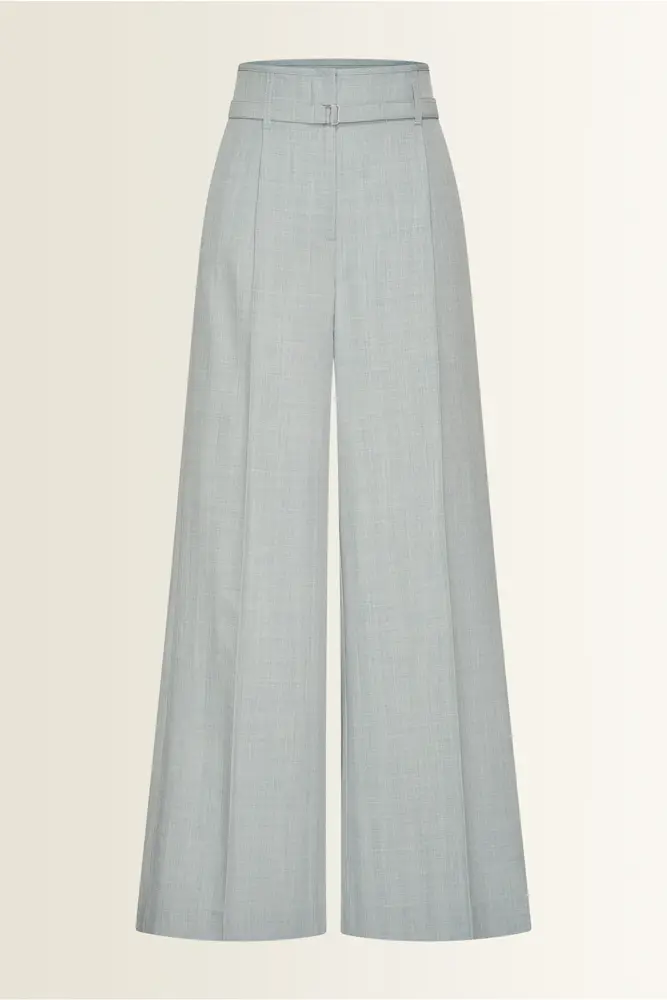 Wide leg pantalon met subtiele lurexweefsel