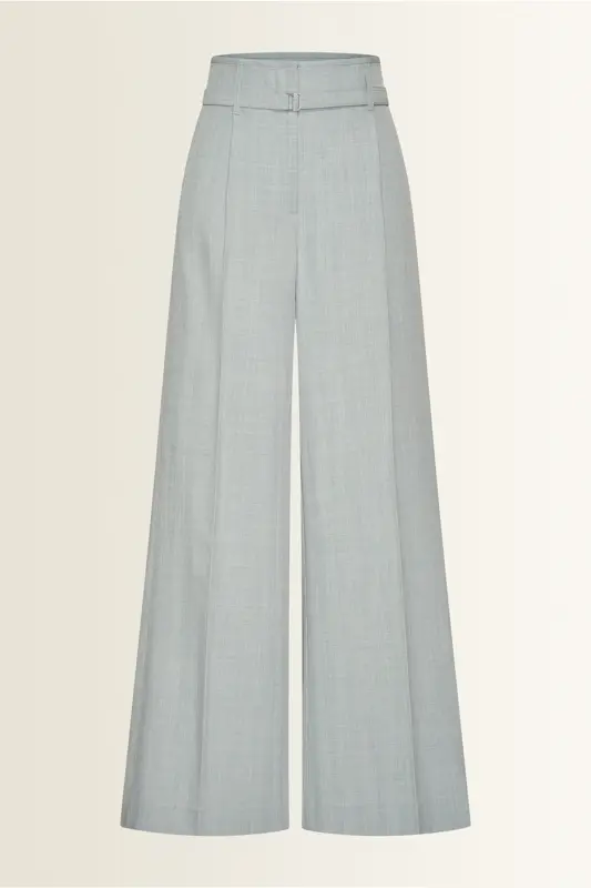 Wide leg pantalon met subtiele lurexweefsel
