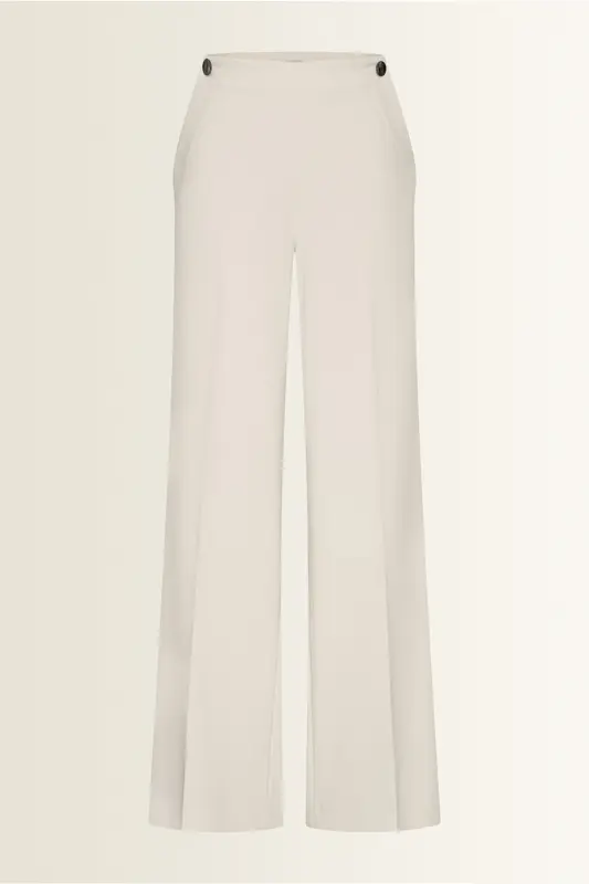 Pantalon met metalen statement knopen