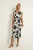 Jersey jurk met aquarel bloemenprint
