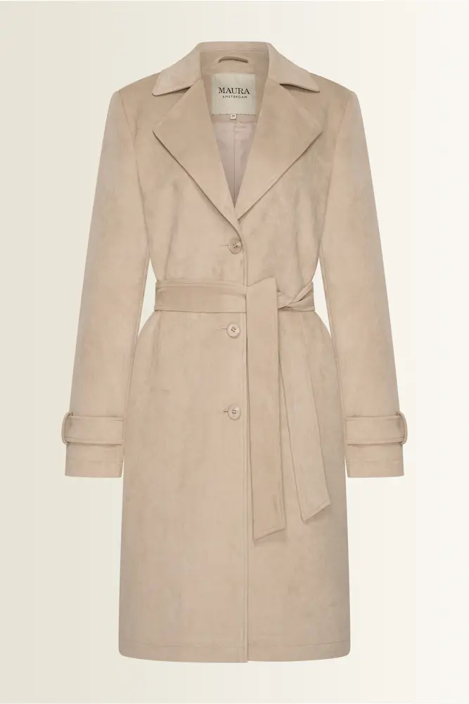 Suède-look trenchcoat Maura