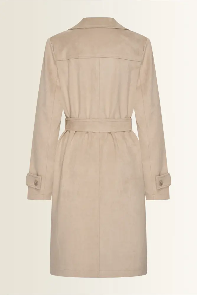 Suède-look trenchcoat Maura