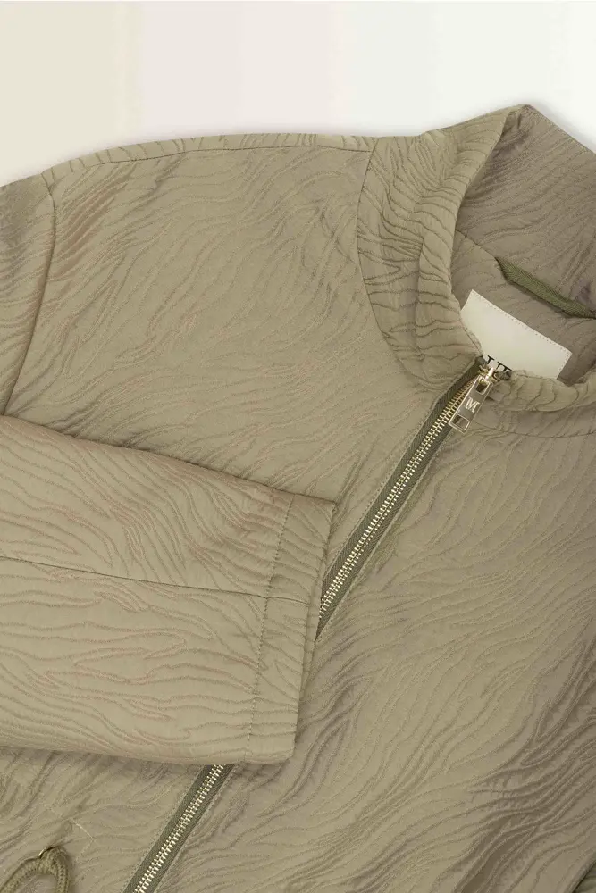Jacquard jack met opstaande kraag Maura