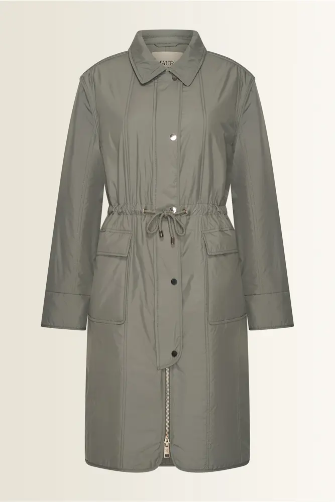 Padded jas met taillekoord Maura
