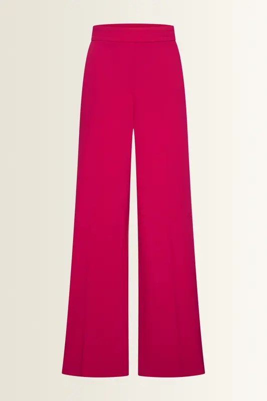 Pantalon van coolwoolmix met persvouw