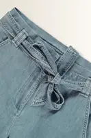 Wide leg broek strikceintuur