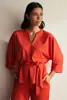 Kimono-blouse met strikceintuur