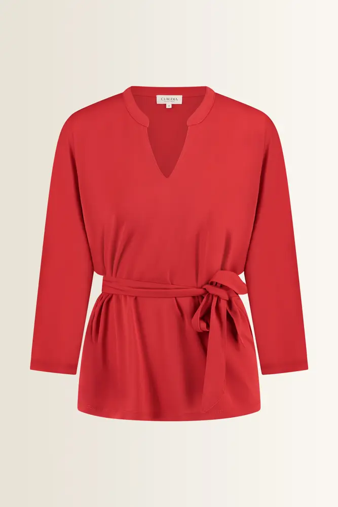 Kimono-blouse met strikceintuur
