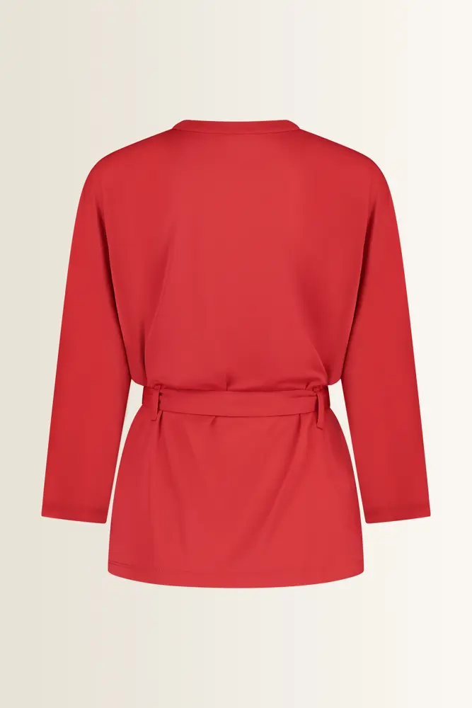 Kimono-blouse met strikceintuur