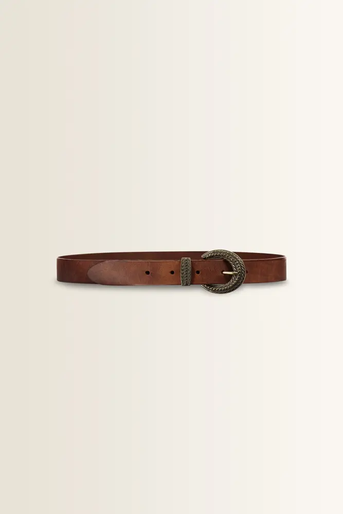 Riem met reliëfgesp