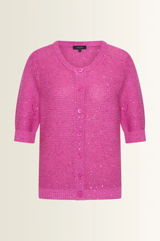 Vest met streepeffect en pailletten