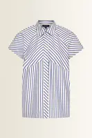 Blouse met speels streepeffect