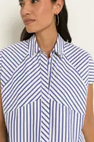 Blouse met speels streepeffect