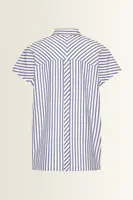 Blouse met speels streepeffect