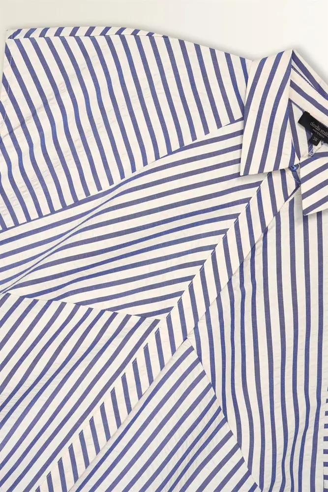 Blouse met speels streepeffect