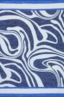 Vierkante shawl met swirlprint