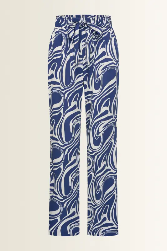 Broek met swirlprint