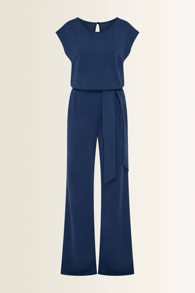 Jumpsuit met strikceintuur