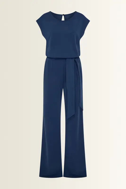 Jumpsuit met strikceintuur