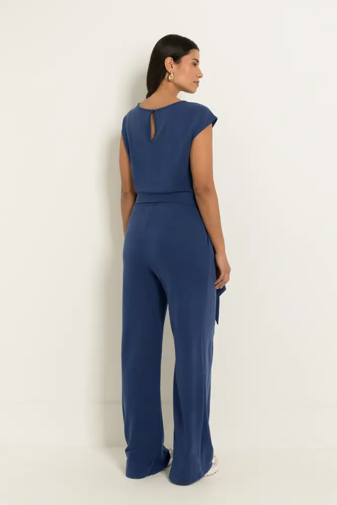 Jumpsuit met strikceintuur