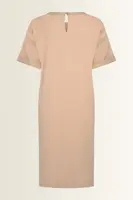 T-shirtjurk met linnen voorpand
