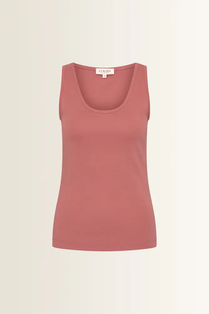 Tanktop in fijne ribstructuur