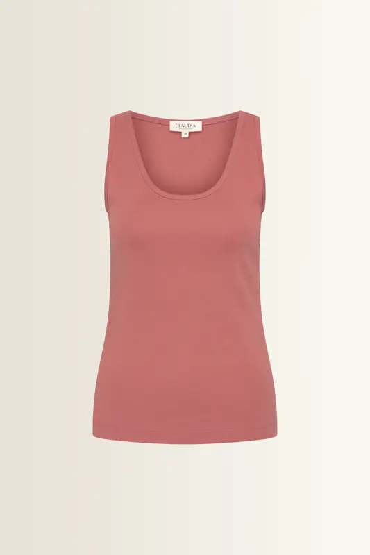 Tanktop in fijne ribstructuur