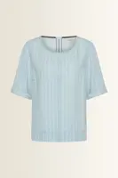 Denim top met pinstripes