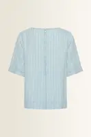 Denim top met pinstripes