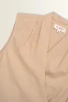 Mouwloze wrap blouse