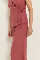 Mouwloze wrap blouse