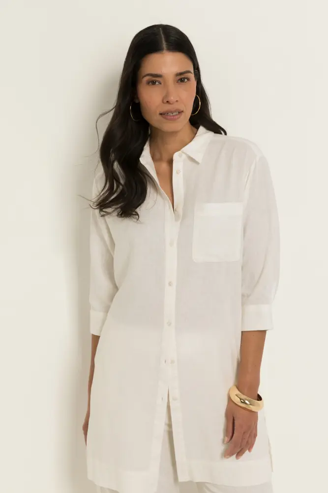Longline linnen blouse