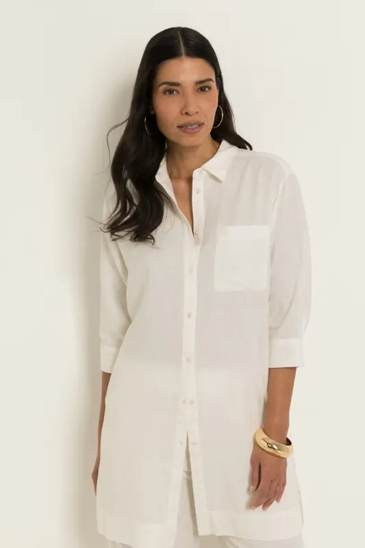 Longline linnen blouse