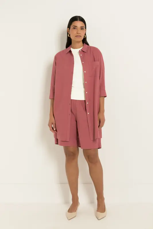 Linnenblend short