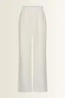 Wide leg broek in linnenblend
