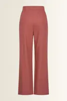 Wide leg broek in linnenblend