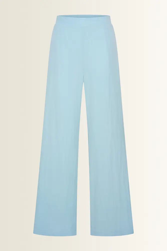 Wide leg broek in lichte structuur