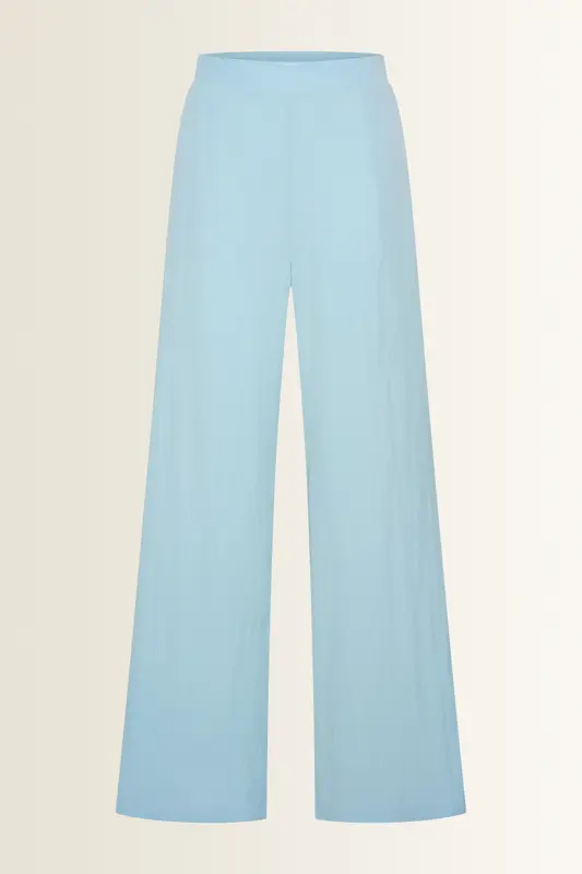 Wide leg broek in lichte structuur