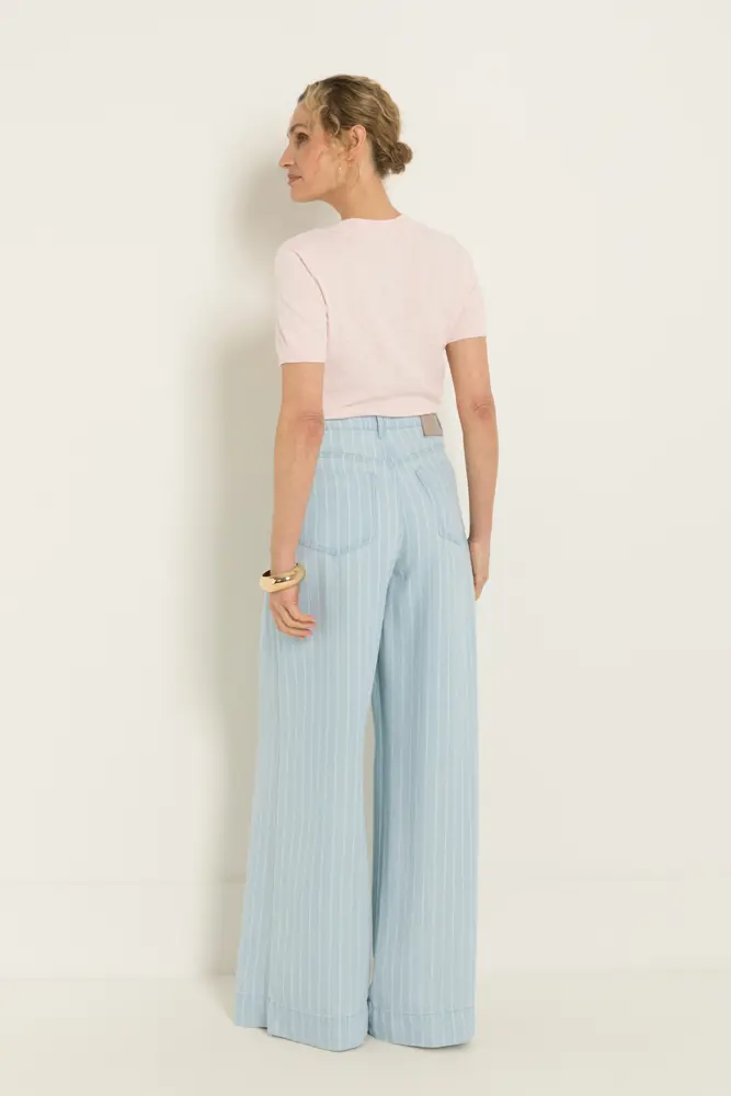 Denim jeans met pinstripes